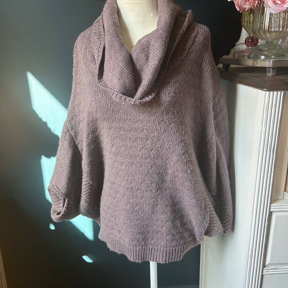 The Limited lilac Purple Cowl neck Poncho sweater